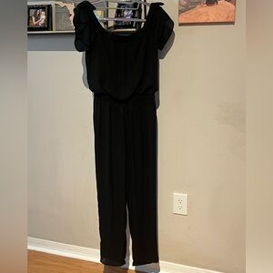 Sleek Black Long Sleeve Jumpsuit with Tapered Legs